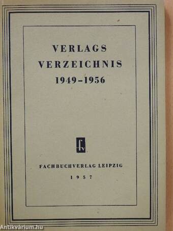 Verlags-verzeichnis 1949-1956