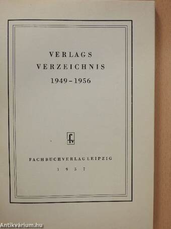 Verlags-verzeichnis 1949-1956