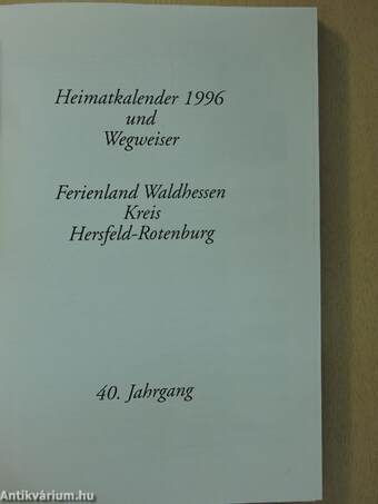 Heimatkalender 1996 und Wegweiser