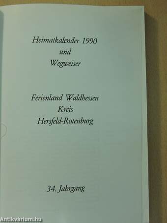 Heimatkalender 1990 und Wegweiser