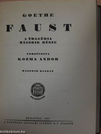 Faust I-II.