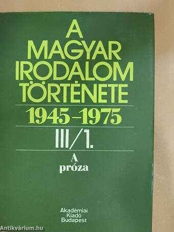 A magyar irodalom története 1945-1975. III/1-2.