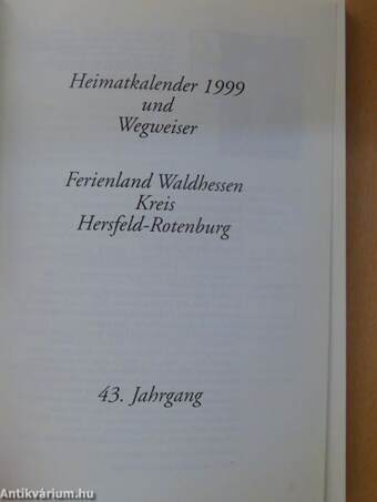 Heimatkalender 1999 und Wegweiser