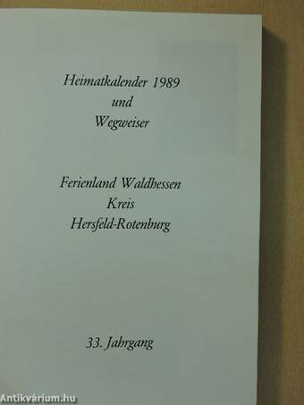 Heimatkalender 1989 und Wegweiser