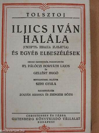 Iljics Iván halála és egyéb elbeszélések