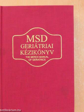 MSD geriátriai kézikönyv