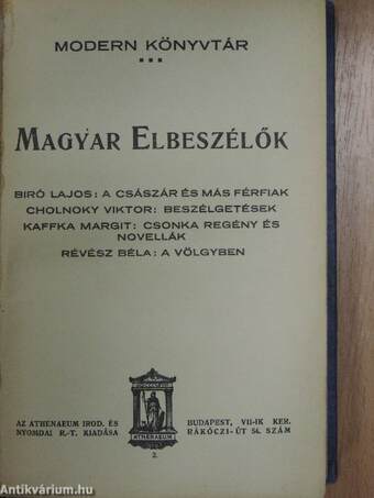 Magyar Elbeszélők I.