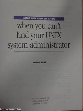 When you can't find your UNIX system administrator