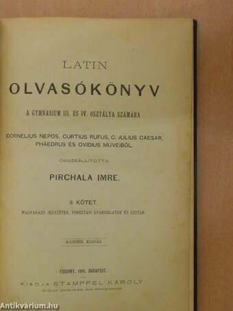 Latin olvasókönyv II.