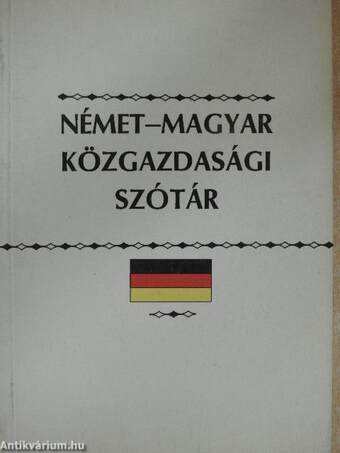 Német-magyar közgazdasági szótár