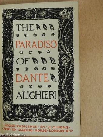 The Paradiso of Dante Alighieri (rossz állapotú)