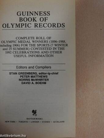 Guinness Book of Olympic Records