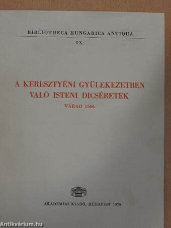 A keresztyéni gyülekezetben való isteni dicséretek - Kísérőfüzet