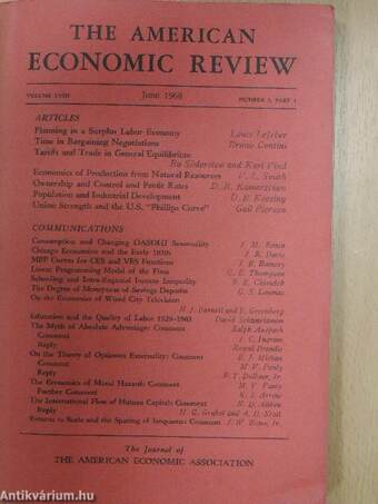 The American Economic Review June 1968 Part 1