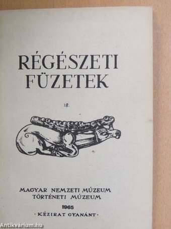 Régészeti füzetek 18.