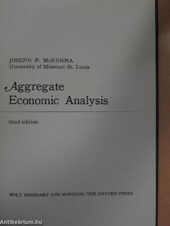 Aggregate Economic Analysis