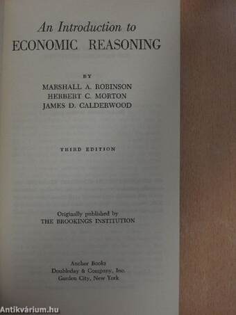 An Introduction to Economic Reasoning