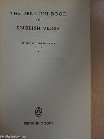 The Penguin Book of English Verse