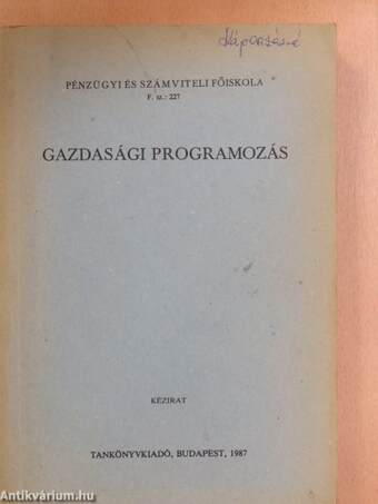 Gazdasági programozás