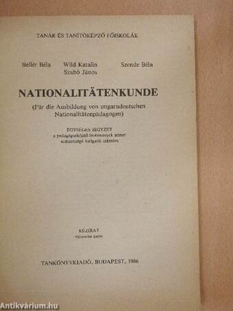 Nationalitätenkunde