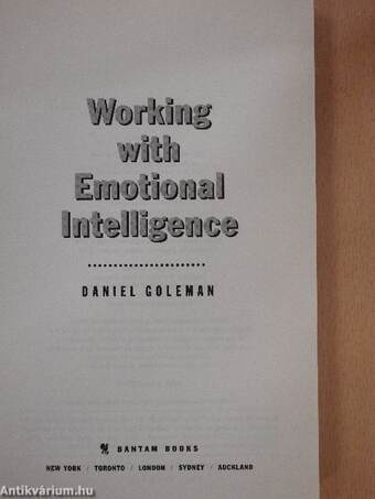 Working with Emotional Intelligence