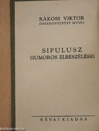 Sipulusz humoros elbeszélései I.