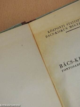 Bács-Kiskun megye fontosabb statisztikai adatai 1961