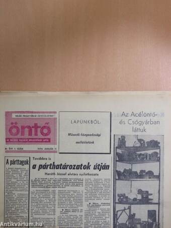 Öntő 1974. (nem teljes évfolyam)