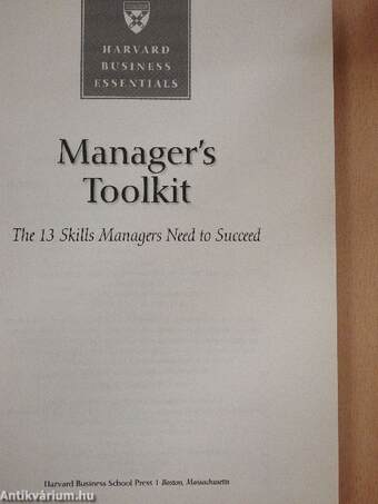 Manager's Toolkit