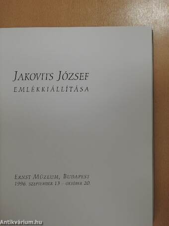 Jakovits József emlékkiállítása