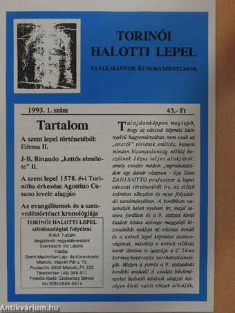 Torinói halotti lepel 1993/1-4.