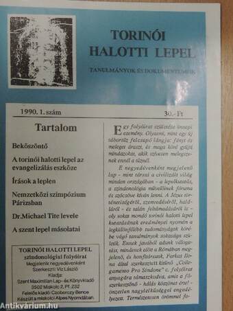 Torinói halotti lepel 1990/1.