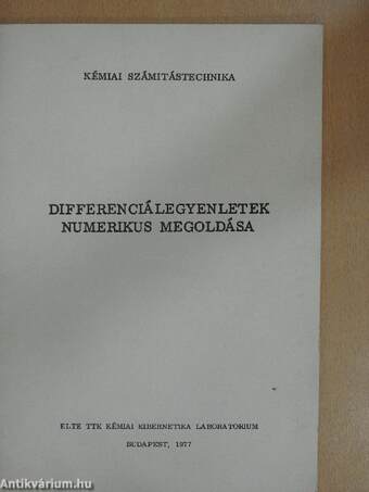 Differenciálegyenletek numerikus megoldása