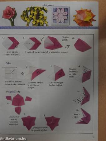 Origami papírdíszek