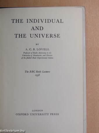 The Individual and the Universe