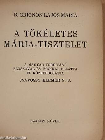 A tökéletes Mária-tisztelet