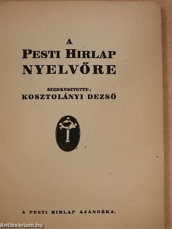 A Pesti Hirlap Nyelvőre