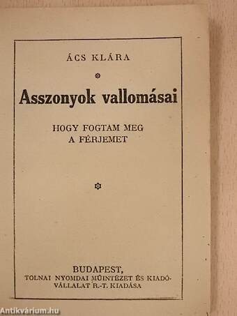 Asszonyok vallomásai