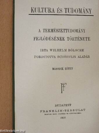 A természettudomány fejlődésének története II. (töredék)