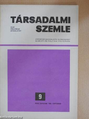 Társadalmi Szemle 1984. szeptember