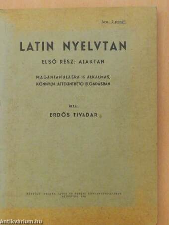 Latin nyelvtan I.