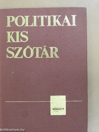 Politikai kisszótár