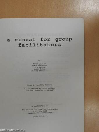 A Manual For Group Facilitators