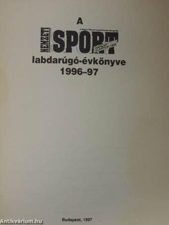 A Nemzeti Sport labdarúgó-évkönyve 1996-97.