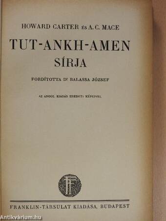 Tut-ankh-Amen sírja (rossz állapotú)