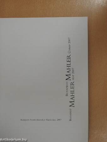 Budapesti Mahler Ünnep 2007