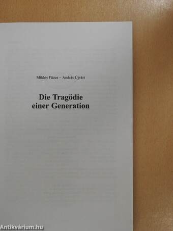 Die Tragödie einer Generation