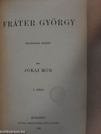 Fráter György I-II.