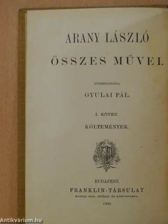 Arany László összes művei I-V.