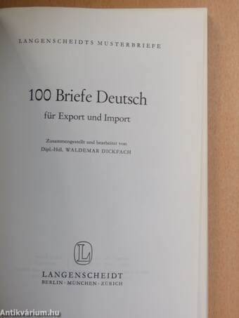 100 Briefe Deutsch für Export und Import
